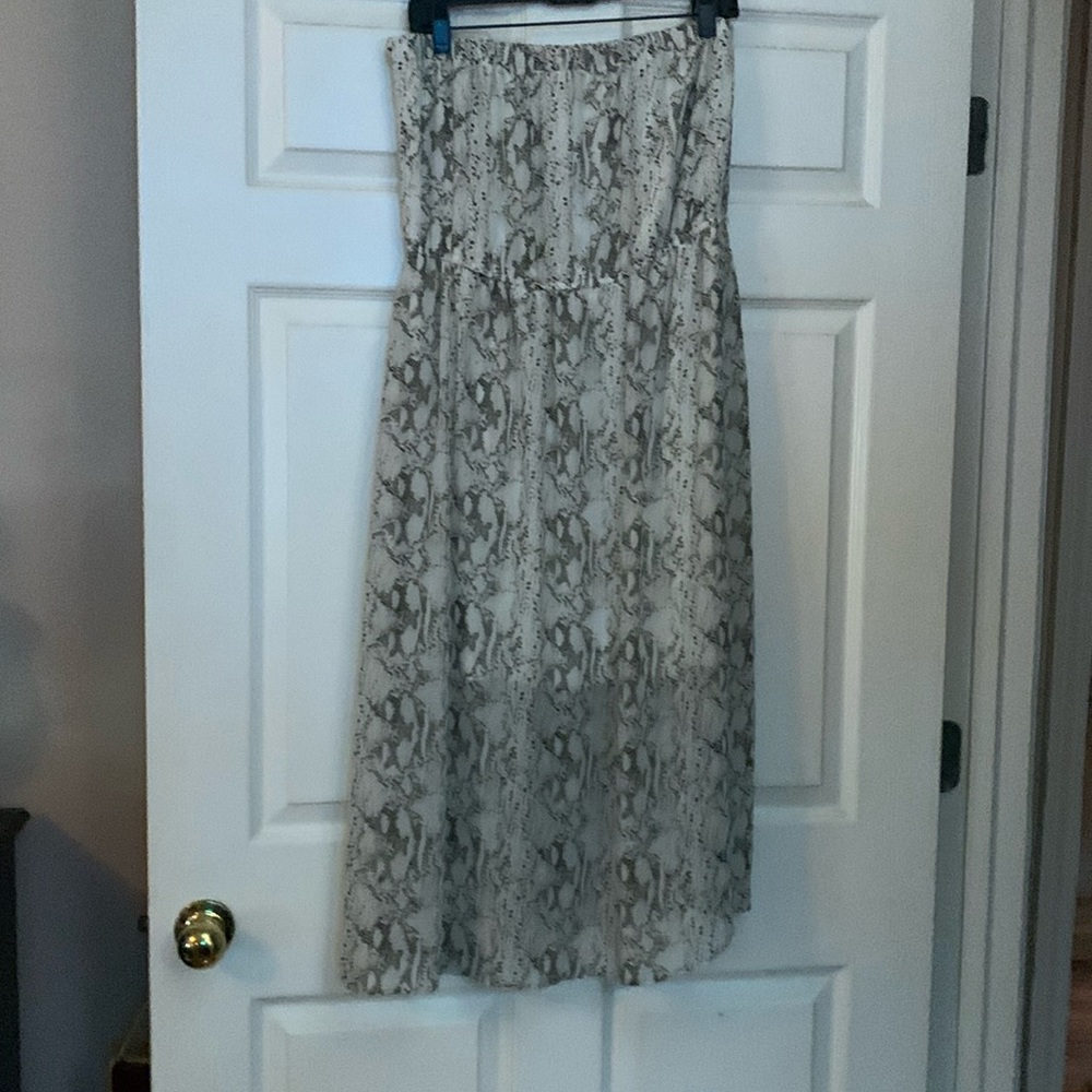 Snake skin pattern, Maxi sheer with liner dress. Studio Y  Size L